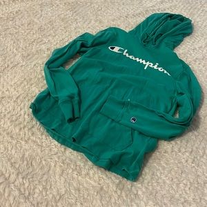 champion green hoodie